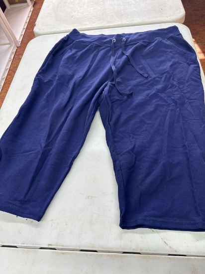 New Hanes Just My Size 3X Blue Capri Pants