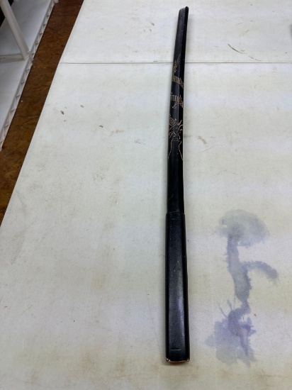 Wooden Black Engraved Walking Cane