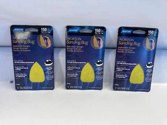 New 3 Packs Norton Sanding Bug Replacement Sponges