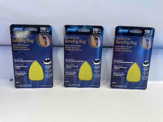 New 3 Packs Norton Sanding Bug Replacement Sponges