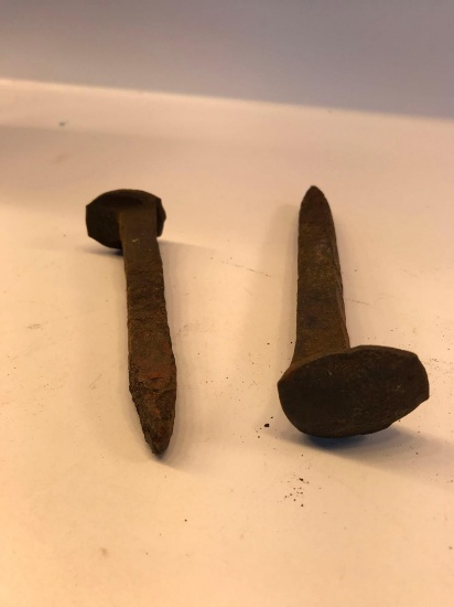 2 Vintage Railroad Spikes