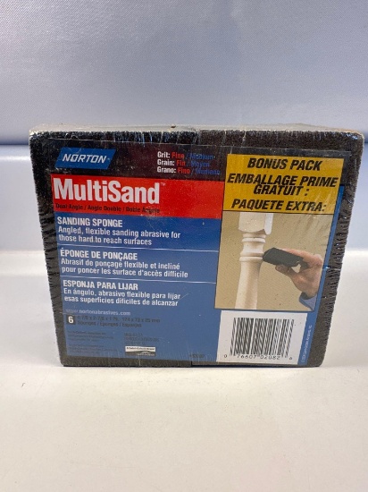 New 6 Pk Norton MultiSand / Dual Angle Sanding Sponge