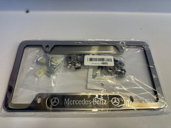 New Mercedes-Benz Metal License Plate Cover With Accessories