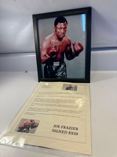 Joe Frazier Signed Photo Framed Heavyweight Champion