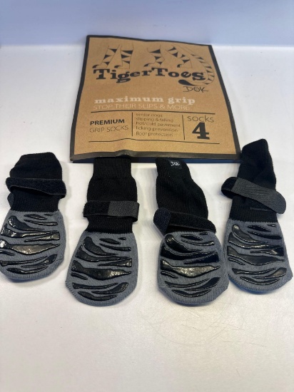 New Girls Tiger Toes Premium Grip Socks 4 Pack
