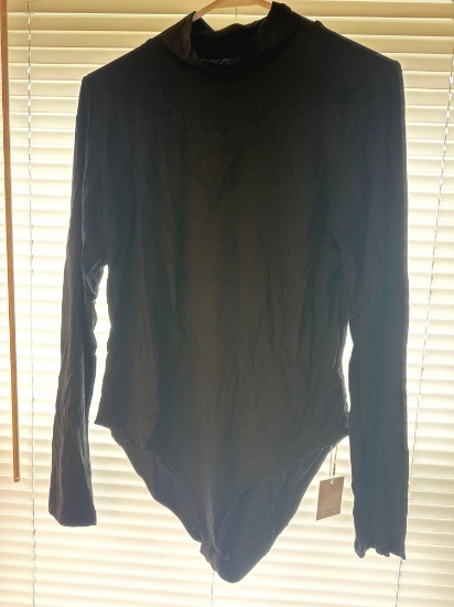 New Mangopop Black Bodysuit Size X-Large