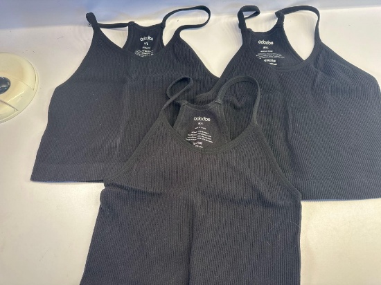 New 3 Pack Womens Ododos Crop Top Size M/L