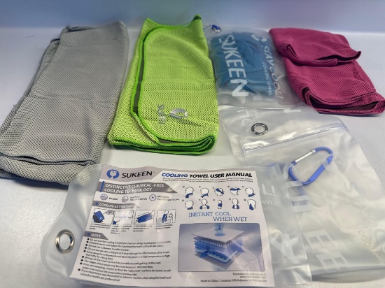 Sukeen Cooling Towels With Travel Bags For Gym