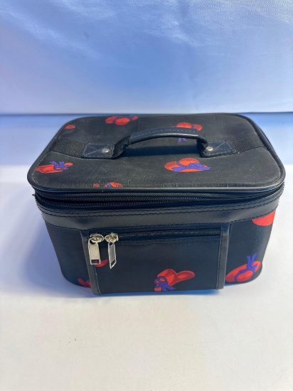 Red Hat Society Travel Train Case / Cosmetic Case