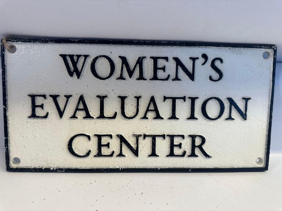 Metal Womens Evaluation Center Cast Sign