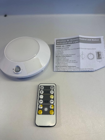 Wireless RF Remote Control And Motion Activated LED Light