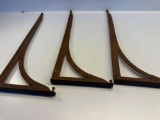 3 Antique Iron Style Shelf Brackets Braces For Walls