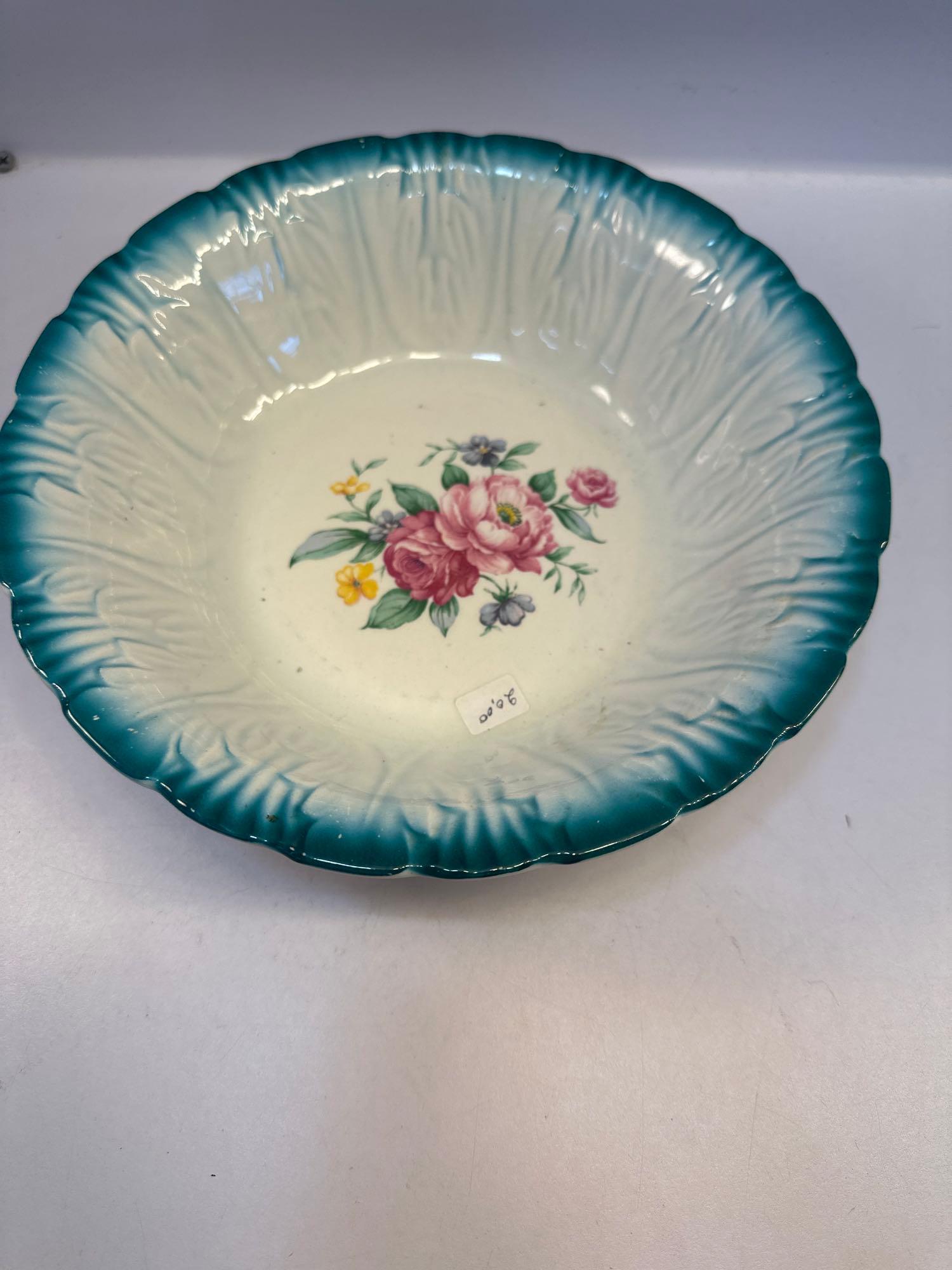 Vintage Homer Laughlin Serving Bowl 9 Inches Blue Proxibid
