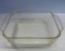 Pyrex 2 Quart Square Glass Casserole Dish