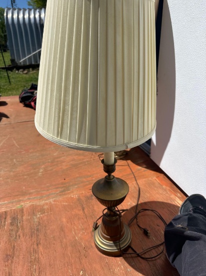 Golden Color Table Lamp with Shade