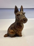 Vintage Collectable Metal Copper Finish Scottish Terrier Figurine