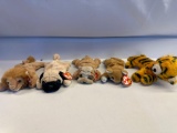 4 TY Beanie Babies/ 1 Stuffed Animal Tiger