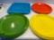 4 Round Plastic Plate Holders / Plastic Food Tray