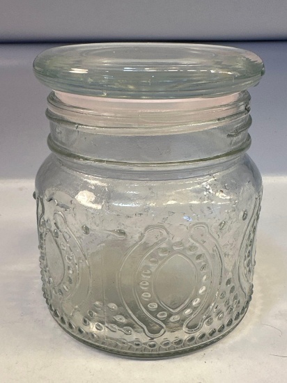 Vintage Glass Candy Jar With Lid