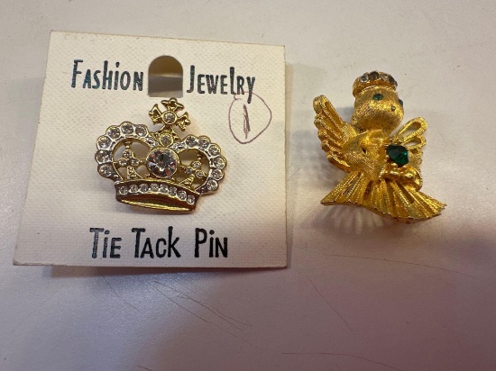 Crown Tie Tack Pin/ Angel Pin