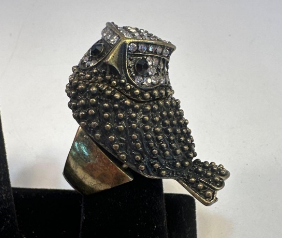 Owl Costume Jewelry Ring Size Adjustable
