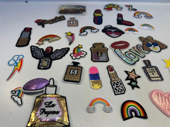 Lot of Embroidery Clothing Iron On Badges