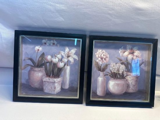 2 Pc Print Pictures In Shadow Box Frame