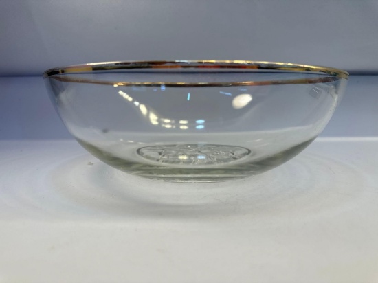 Decorative Glass 10 Inch Serving Bowl