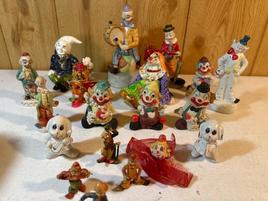 Porcelain/ Plastic Clown Lot