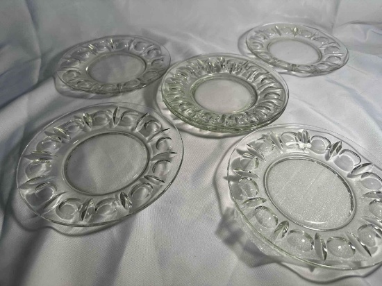 6 Pc Glass Salad Plates