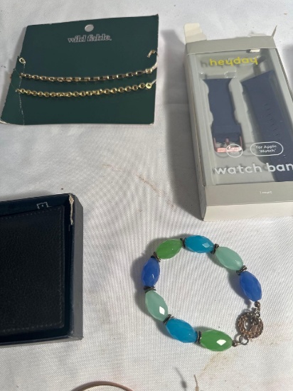 Makeup Mirror, Earrings, Watch Band , Wallet , Etc