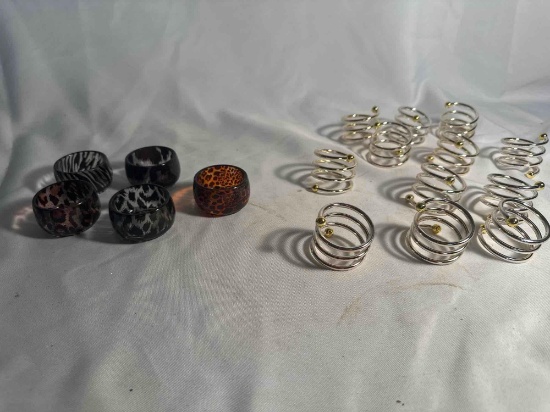 5 Votive Candle Holders/ 12 Shower Curtain Hooks