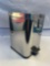 Square Chrome Bathroom Waste Basket With Lid