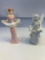 1 Wooden Love Angel Figurine/ 1 Ceramic Angel Figurines