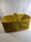 Wicker Basket Covered With Fabric With Handle