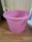17 Gallon Pink Plastic Tub Tote With Rope Handles