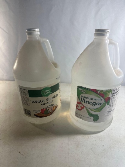 2 Used White Distilled Vinegar 1 Gal Jug