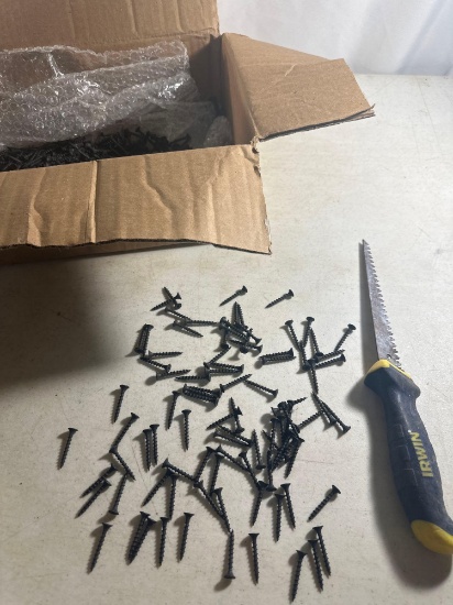 Box Of Screws, Irwin Jab Drywall Saw