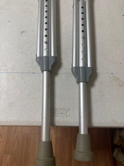 Pair of Adjustable Crutches