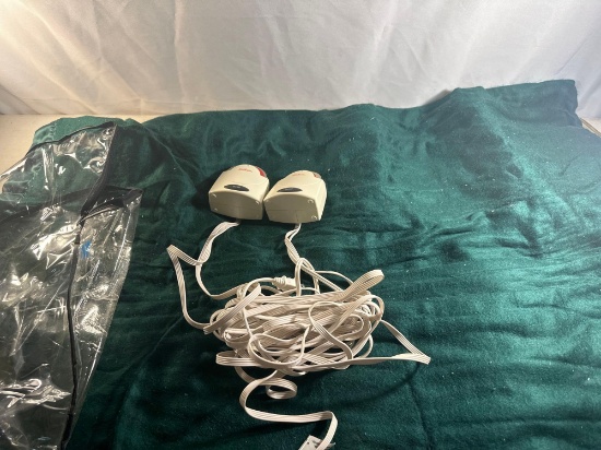 Green Full Single Control Electric Blanket