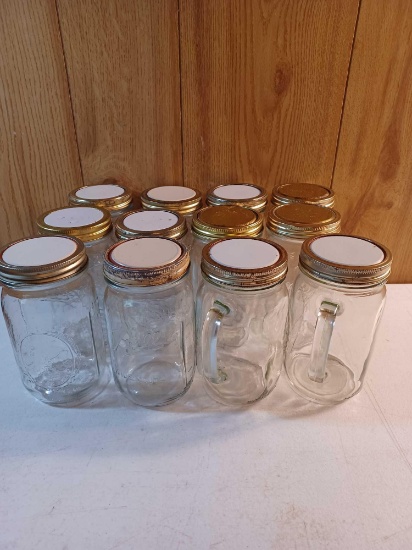 12 Large Mouth Jars