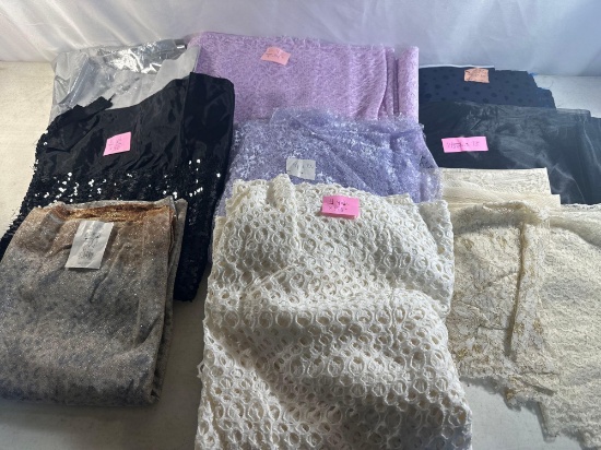 Lace / Glitzy Etc Fabic Pieces