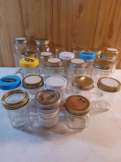 2 Quarts Jars, 13 Pint Jars, and 8 Half Pint Jars
