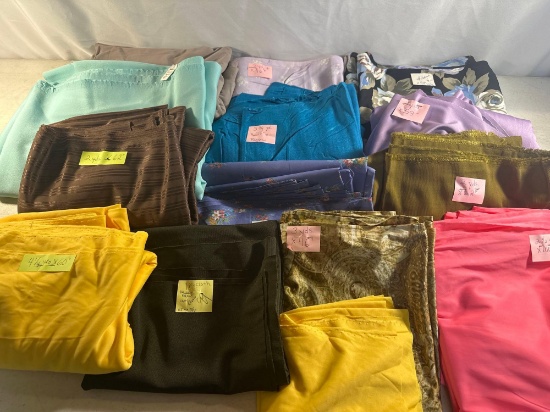 Light Weight Poly/ Poly Blend Fabric Pieces