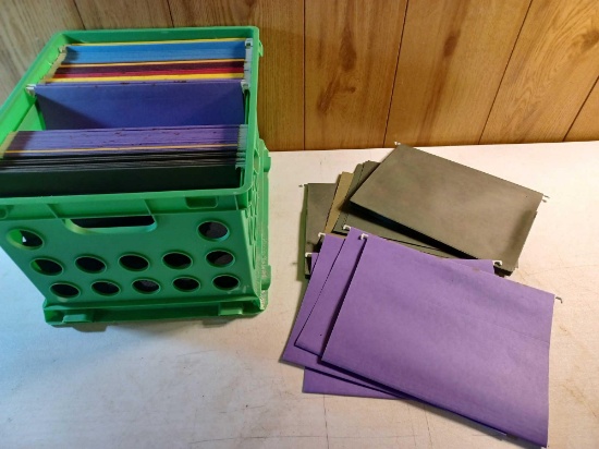 Crate Full of Hanging File Folders