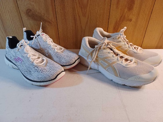 Pair of Skechers Flex-Lite Shoes and Pair of Asics Shoes