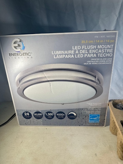 New LED Flush Mount Frosted Glass Lens Light Fixture