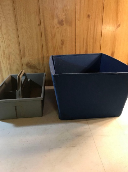 Plastic Tool Tray and Fabric Storage Container