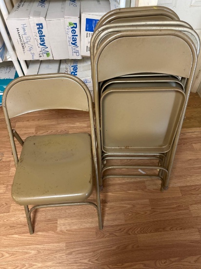 6 Metal Folding Chairs