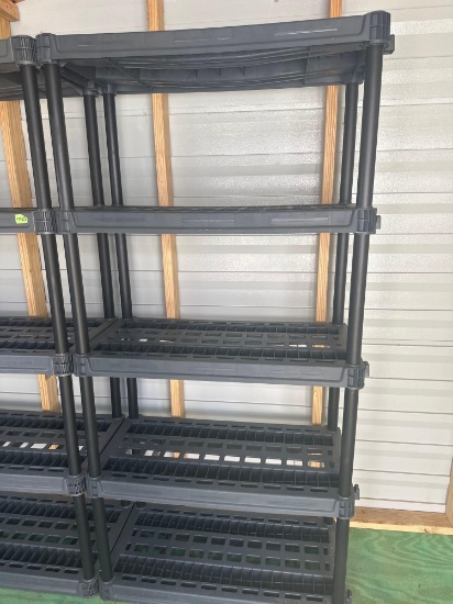 Plastic Black 5 Shelf Bookcase